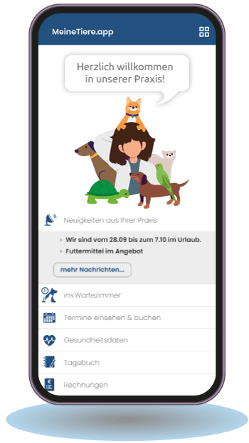 Screenshot der Tierhalter-App